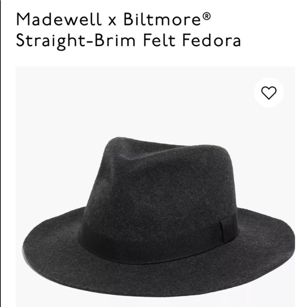 Madewell X Biltmore Black Felt Fedora Hat
